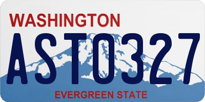 WA license plate AST0327