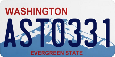 WA license plate AST0331