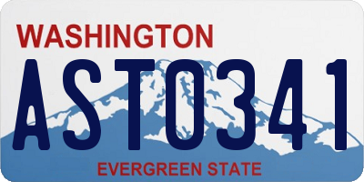 WA license plate AST0341