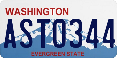 WA license plate AST0344
