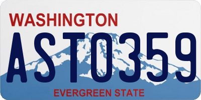 WA license plate AST0359