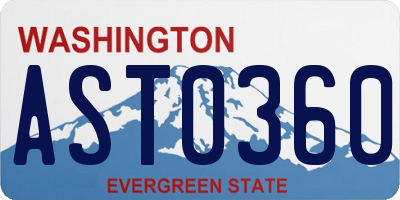 WA license plate AST0360