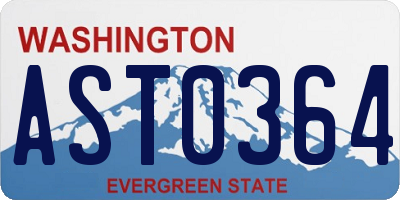 WA license plate AST0364