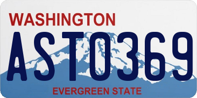 WA license plate AST0369