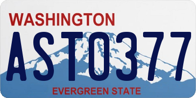 WA license plate AST0377