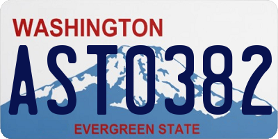 WA license plate AST0382