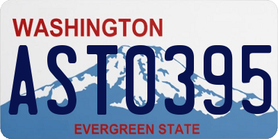 WA license plate AST0395