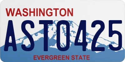 WA license plate AST0425