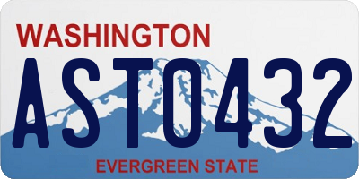 WA license plate AST0432