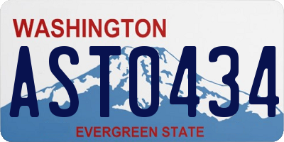 WA license plate AST0434