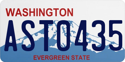 WA license plate AST0435