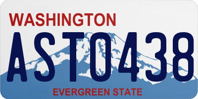 WA license plate AST0438