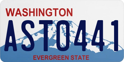 WA license plate AST0441