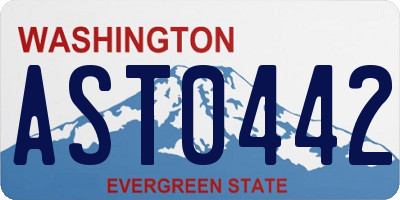 WA license plate AST0442