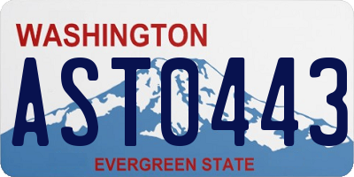 WA license plate AST0443