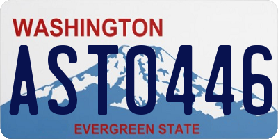 WA license plate AST0446