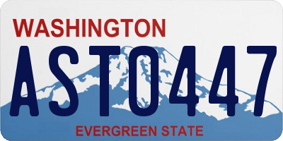 WA license plate AST0447