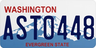 WA license plate AST0448
