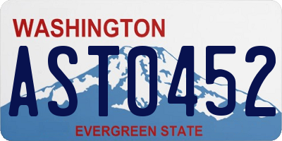WA license plate AST0452