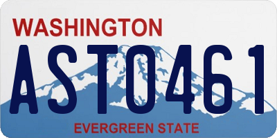 WA license plate AST0461