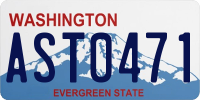 WA license plate AST0471