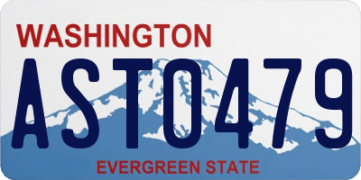 WA license plate AST0479