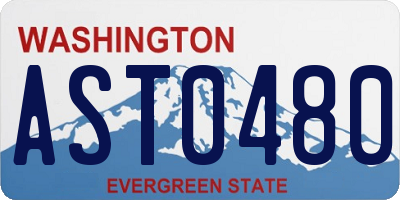 WA license plate AST0480