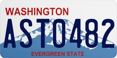 WA license plate AST0482