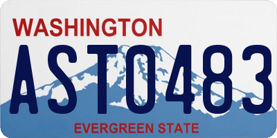 WA license plate AST0483