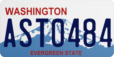 WA license plate AST0484