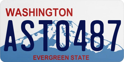WA license plate AST0487