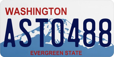 WA license plate AST0488