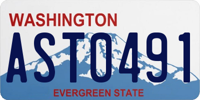 WA license plate AST0491