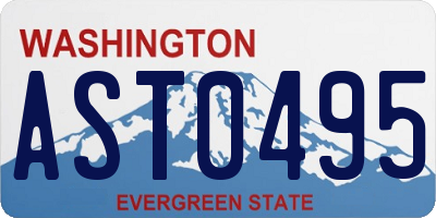 WA license plate AST0495