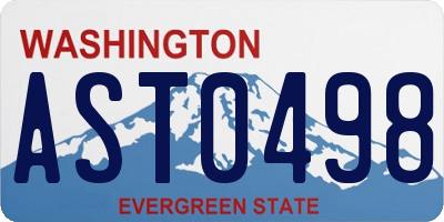 WA license plate AST0498