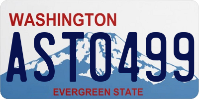 WA license plate AST0499