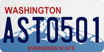 WA license plate AST0501