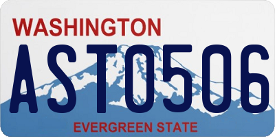 WA license plate AST0506