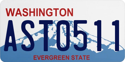 WA license plate AST0511