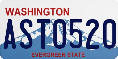 WA license plate AST0520