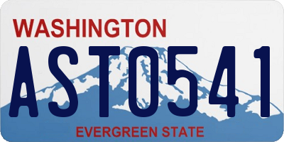 WA license plate AST0541