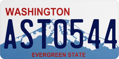 WA license plate AST0544