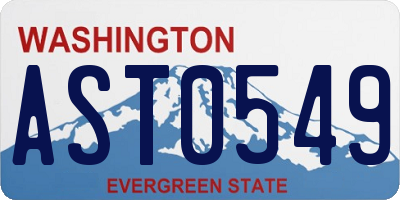 WA license plate AST0549