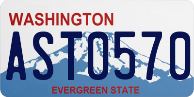 WA license plate AST0570