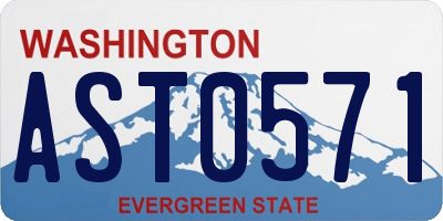 WA license plate AST0571