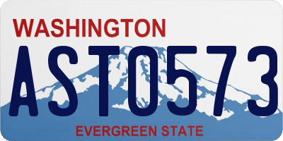WA license plate AST0573