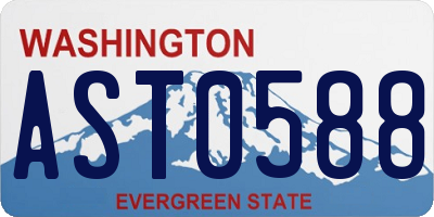 WA license plate AST0588