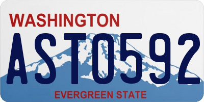 WA license plate AST0592
