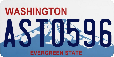 WA license plate AST0596