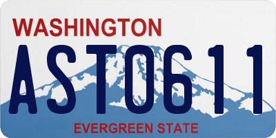 WA license plate AST0611